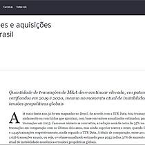 Mercado de fuses e aquisies amadurece no Brasil